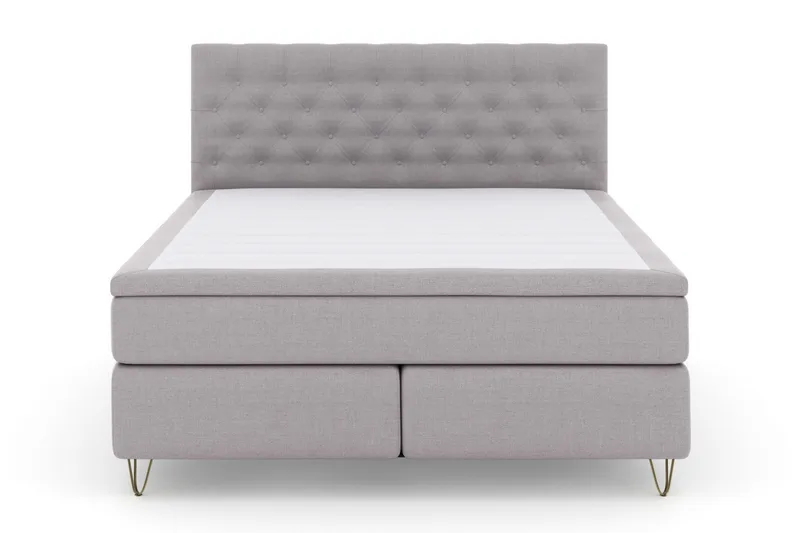 Select No 4 Kontinentalseng 160x200 hård - lysegrå/metal V-Form - Møbler - Senge - Kontinentalsenge