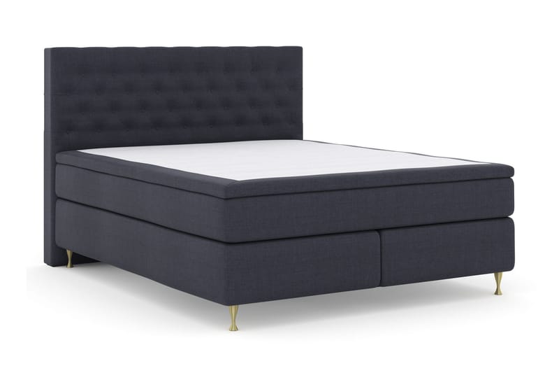 Select No 4 Kontinentalseng 180x200 hård/Medium - Blå/Guld - Møbler - Senge - Kontinentalsenge