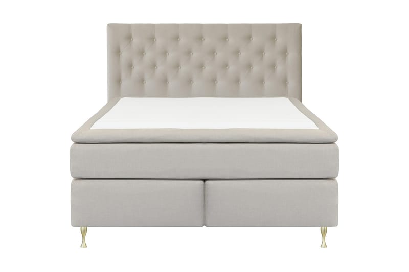 Select No 4 Kontinentalseng 210x210 hård, Beige/Guld