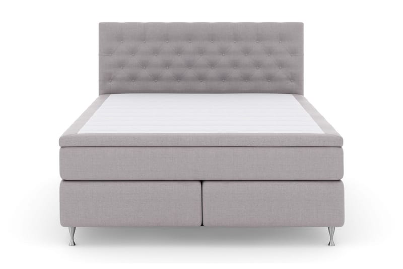 Select No 4 Kontinentalseng 210x210 hård, lysegrå/sølv