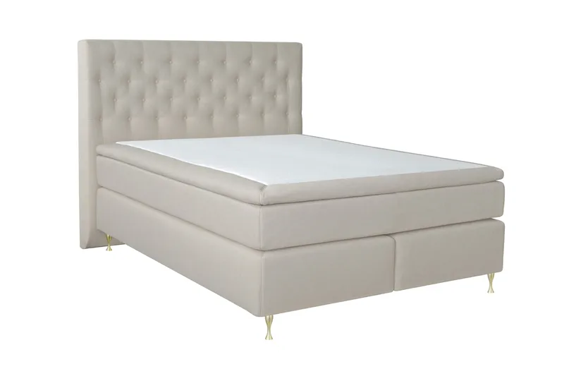 Select No 4 Kontinentalseng 210x210 hård/Medium - Beige/Guld - Møbler - Senge - Kontinentalsenge