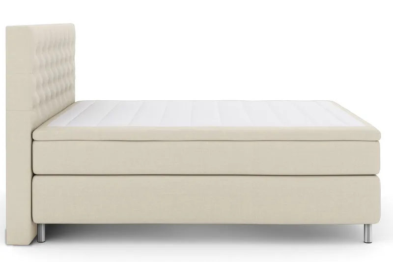 Select No 4 Kontinentalseng 210x210 hård/Medium - Beige/metal - Møbler - Senge - Kontinentalsenge