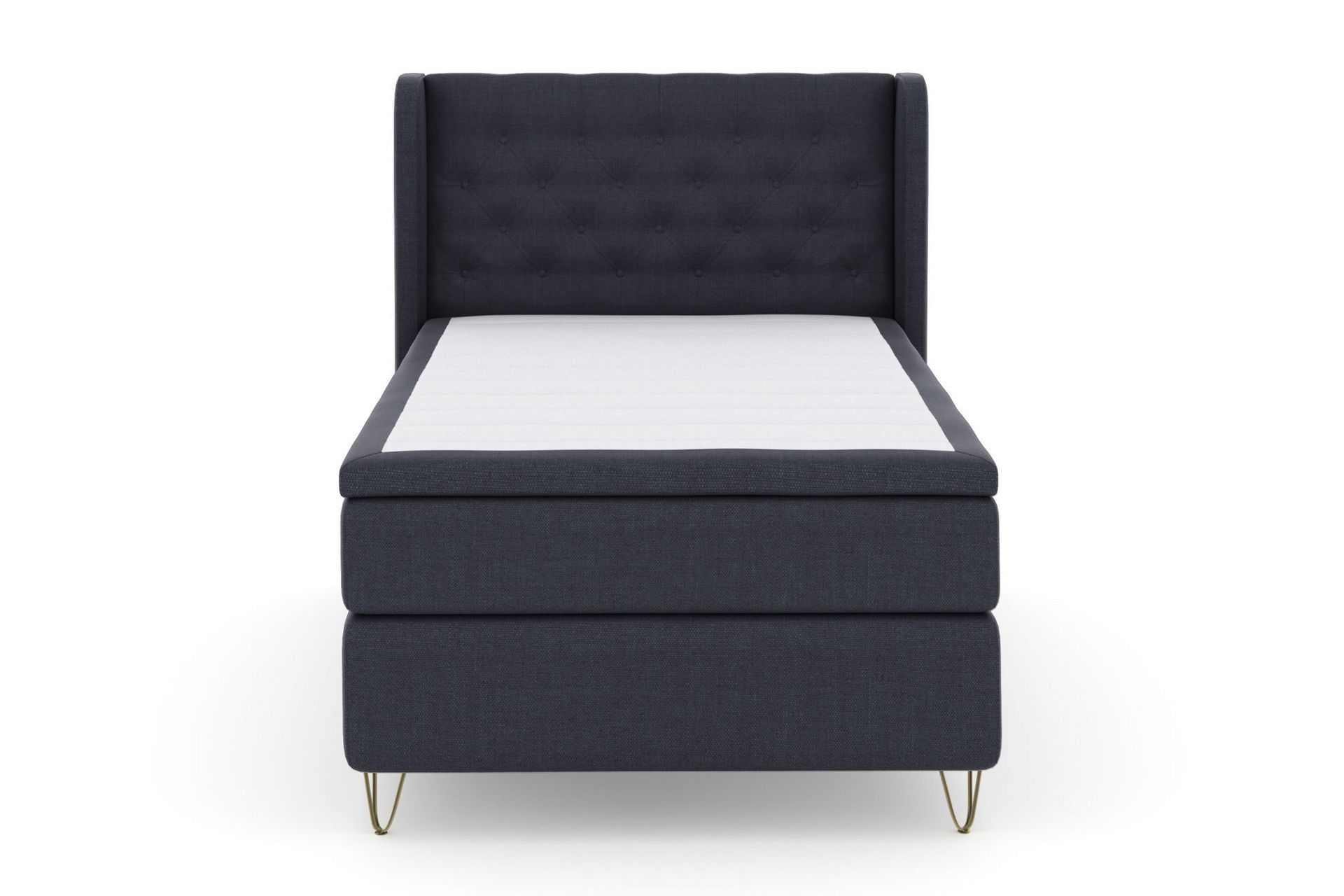 Select No 5 Komplet Sengepakke 120x200 Fast Latex - Blå/Metal V-form - Møbler - Senge - Komplet sengepakke