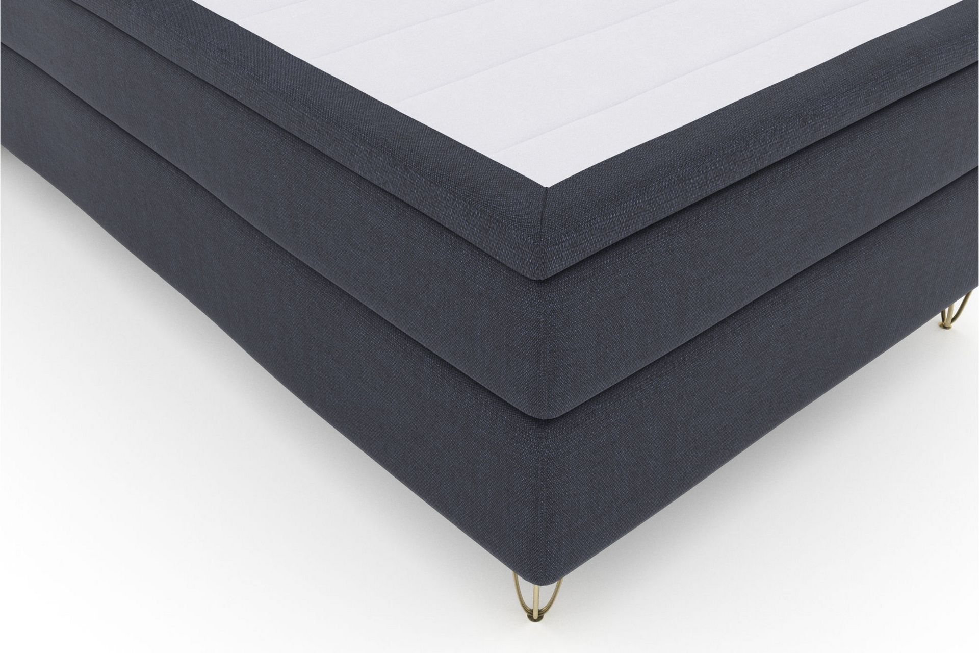 Select No 5 Komplet Sengepakke 120x200 Fast Latex - Blå/Metal V-form - Møbler - Senge - Komplet sengepakke