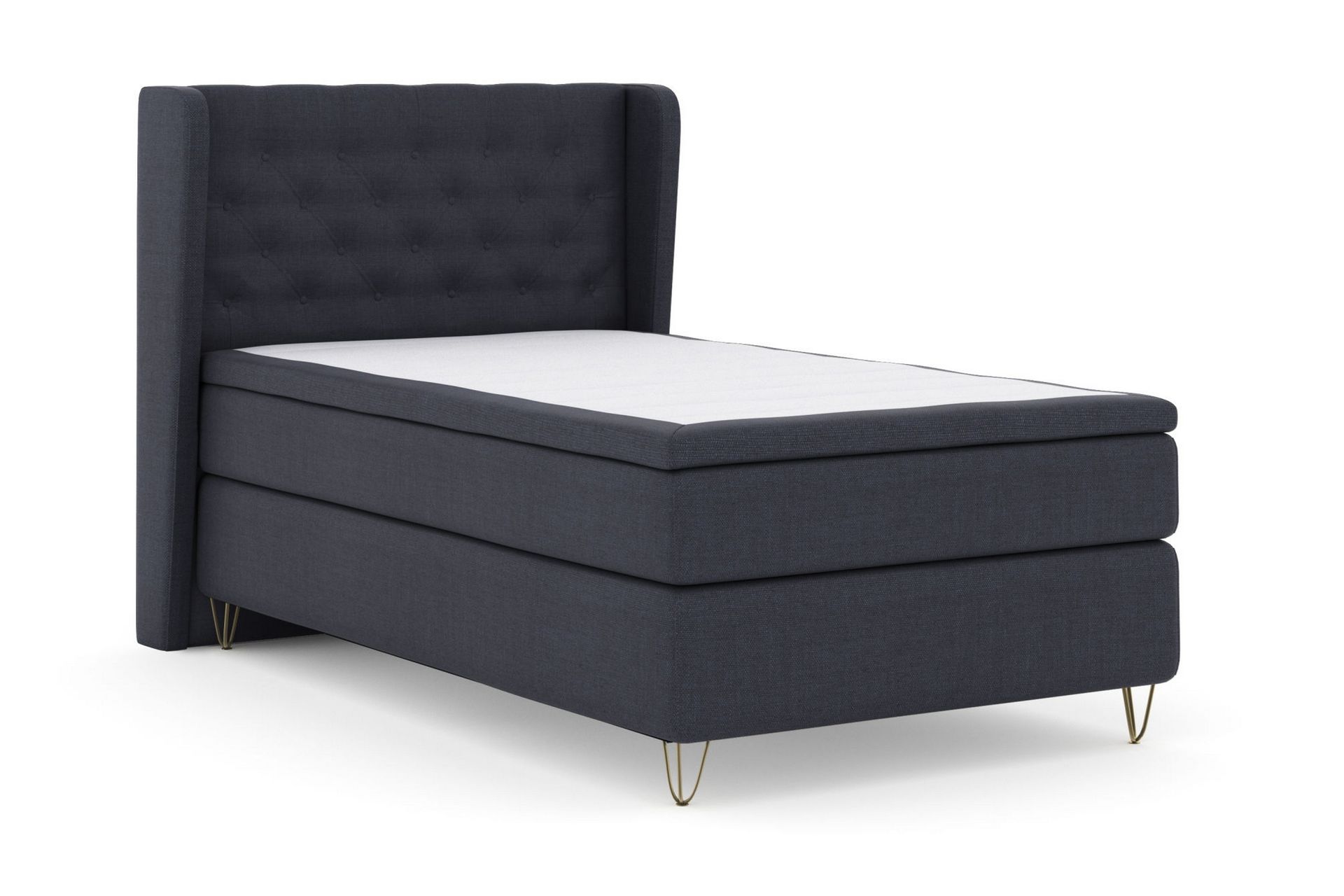 Select No 5 Komplet Sengepakke 120x200 Fast Latex - Blå/Metal V-form - Møbler - Senge - Komplet sengepakke