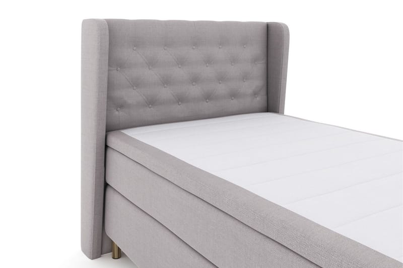 Select No 5 Komplet Sengepakke 120x200 Fast Latex - Lysegrå/Kobber - Møbler - Senge - Kontinentalsenge