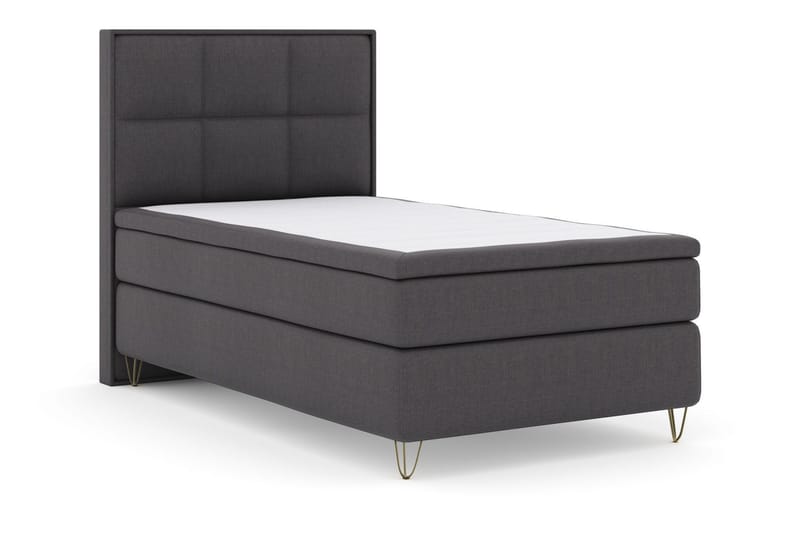 Select No 5 Komplet Sengepakke 120x200 Fast Latex - Mørkegrå/Metal V-form - Møbler - Senge - Kontinentalsenge