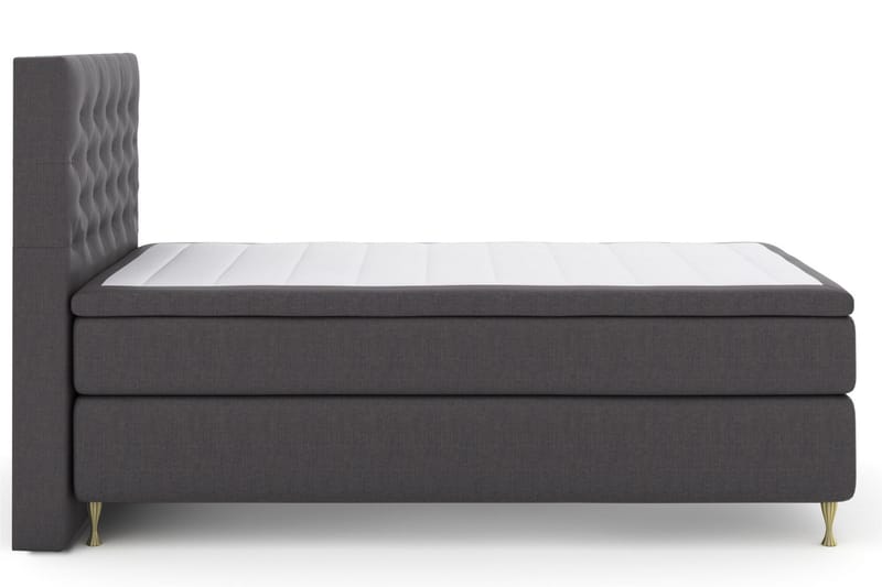 Select No 5 Komplet Sengepakke 120x200 Fast Watergel - Mørkegrå/Guld - Møbler - Senge - Komplet sengepakke