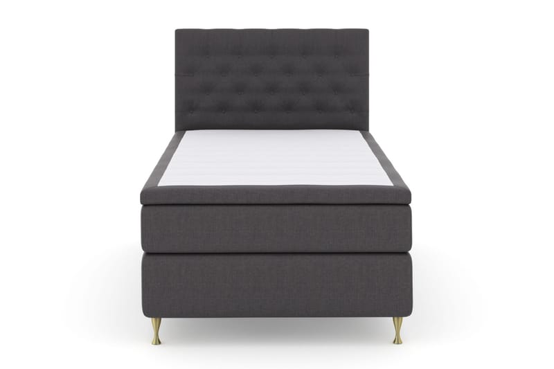Select No 5 Komplet Sengepakke 120x200 Fast Watergel - Mørkegrå/Guld - Møbler - Senge - Komplet sengepakke