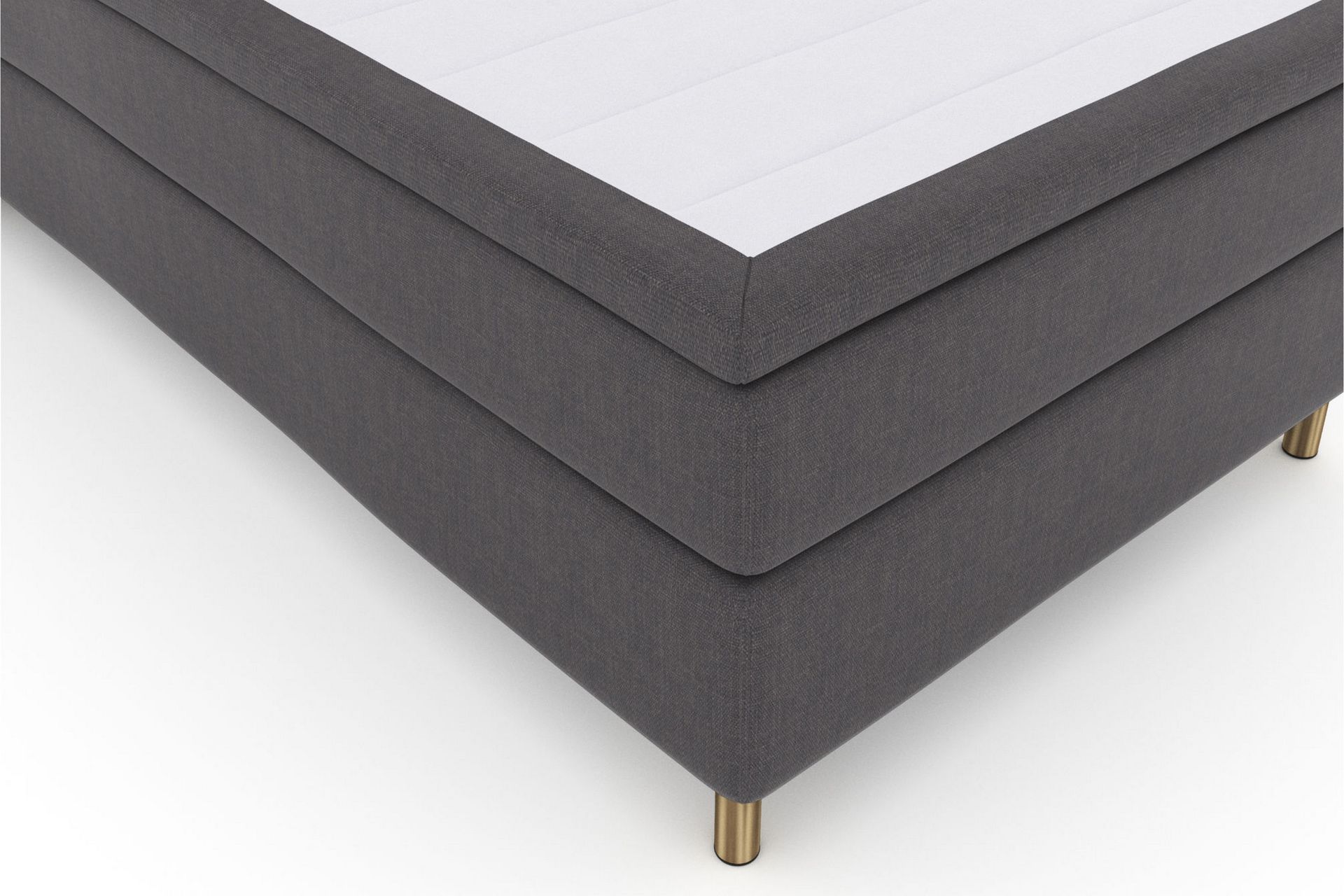 Select No 5 Komplet Sengepakke 120x200 Fast Watergel - Mørkegrå/Kobber - Møbler - Senge - Komplet sengepakke