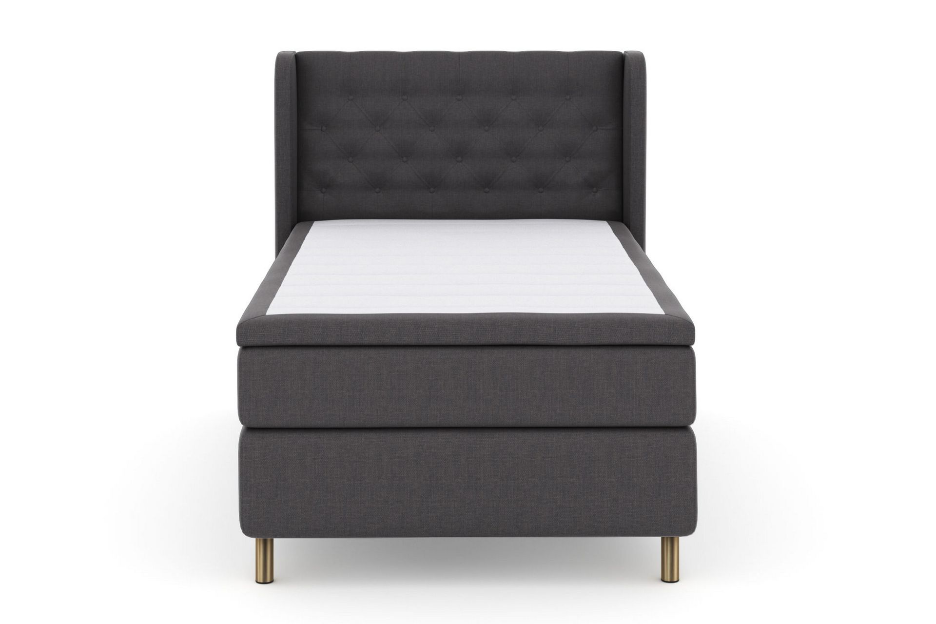 Select No 5 Komplet Sengepakke 120x200 Fast Watergel - Mørkegrå/Kobber - Møbler - Senge - Komplet sengepakke