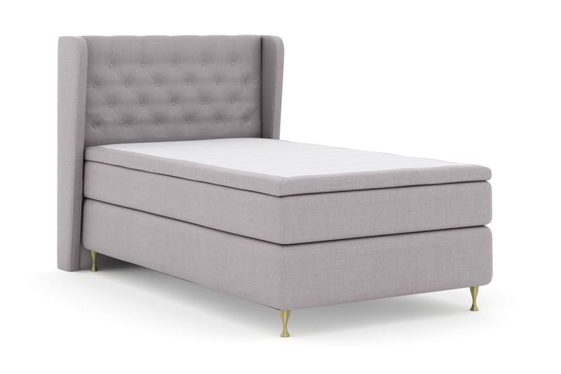 Select No 5 Komplet Sengepakke 120x200 Medium Latex - Lysegrå/Guld - Møbler - Senge - Kontinentalsenge