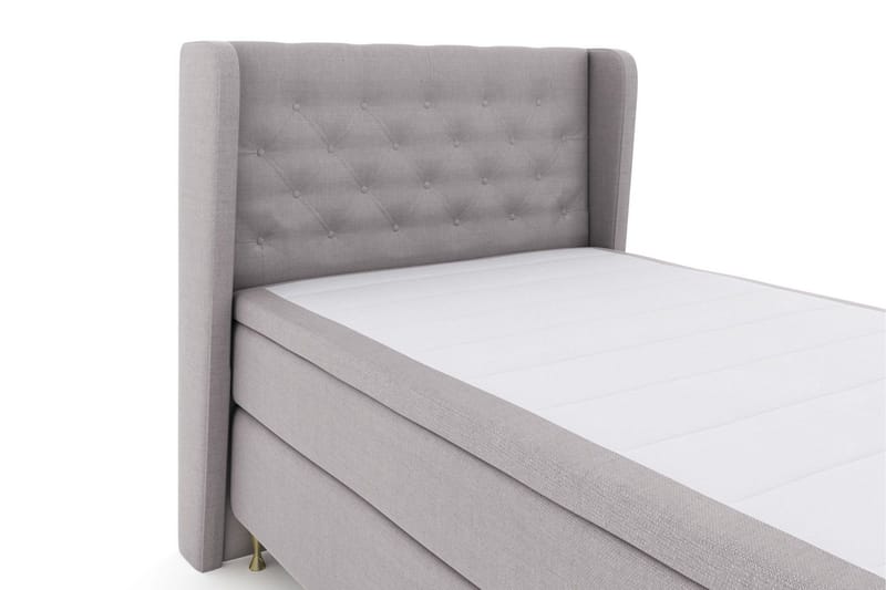 Select No 5 Komplet Sengepakke 120x200 Medium Latex - Lysegrå/Guld - Møbler - Senge - Kontinentalsenge