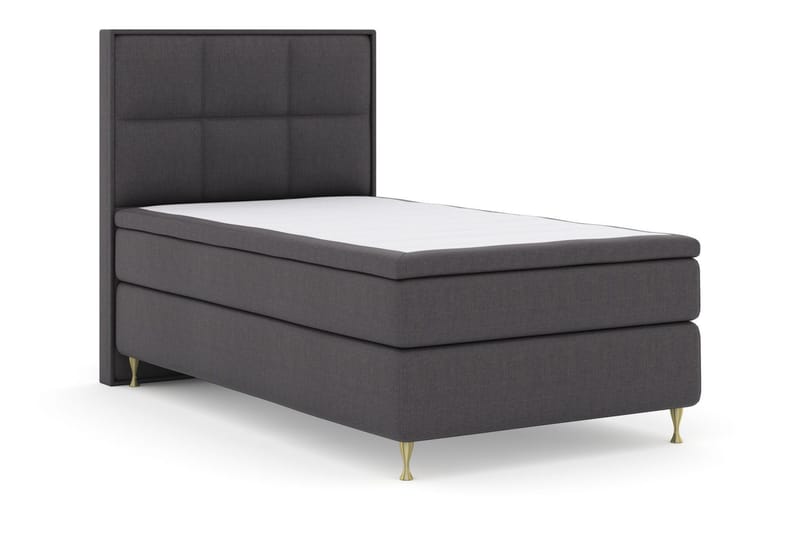 Select No 5 Komplet Sengepakke 120x200 Medium Latex - Mørkegrå/Guld - Møbler - Senge - Kontinentalsenge