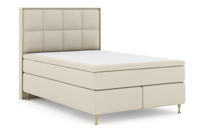 Select No 5 Komplet Sengepakke 140x200 Fast Latex - Beige/Guld - Møbler - Senge - Kontinentalsenge