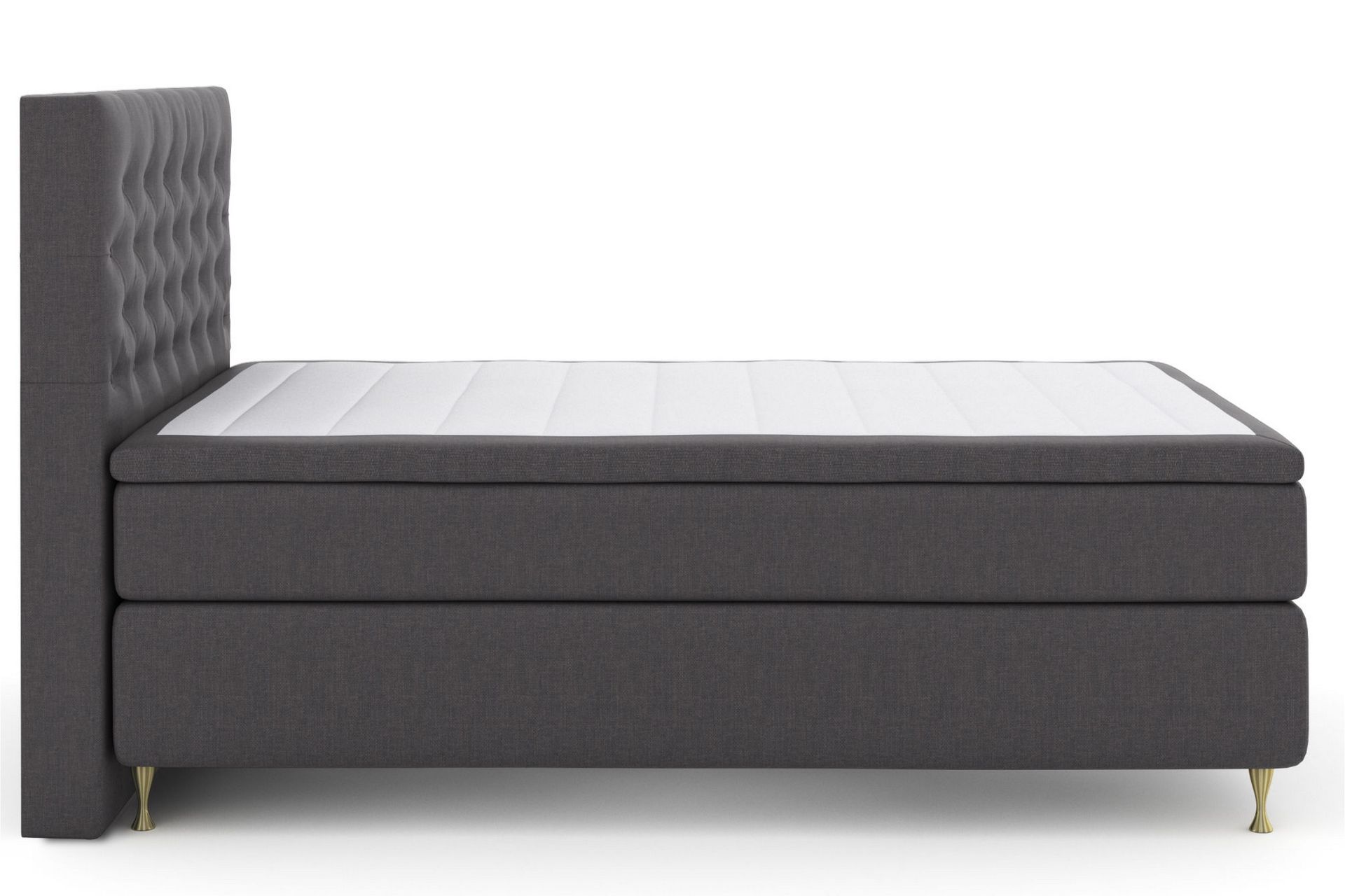 Select No 5 Komplet Sengepakke 140x200 Fast Latex - Mørkegrå/Guld - Møbler - Senge - Komplet sengepakke