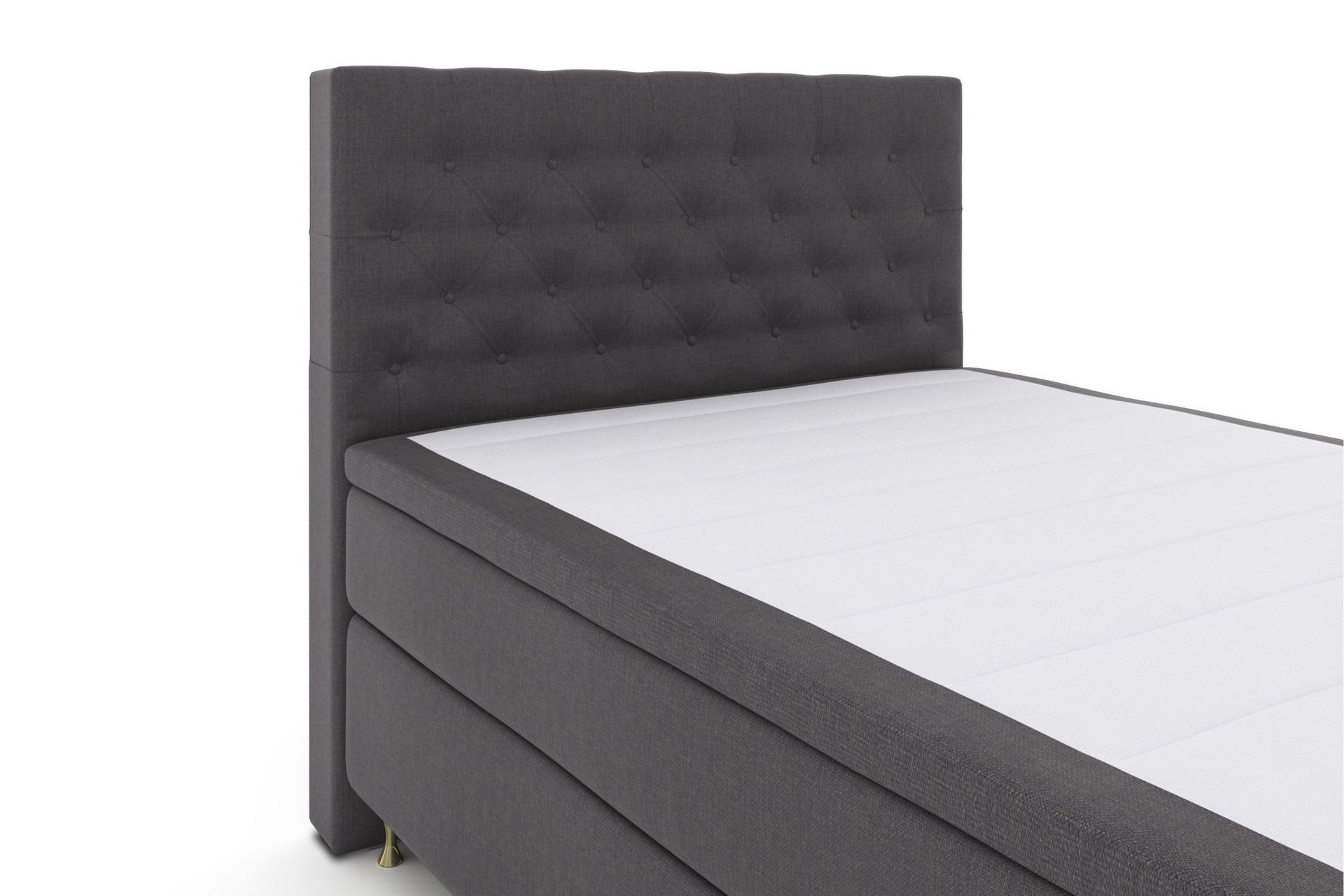 Select No 5 Komplet Sengepakke 140x200 Fast Latex - Mørkegrå/Guld - Møbler - Senge - Komplet sengepakke