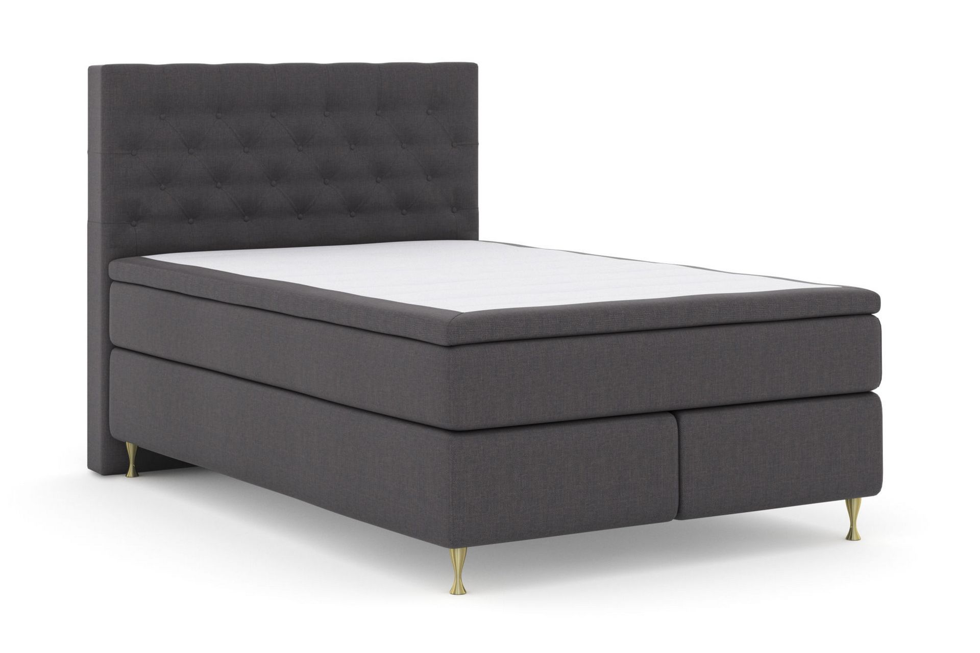 Select No 5 Komplet Sengepakke 140x200 Fast Latex - Mørkegrå/Guld - Møbler - Senge - Komplet sengepakke