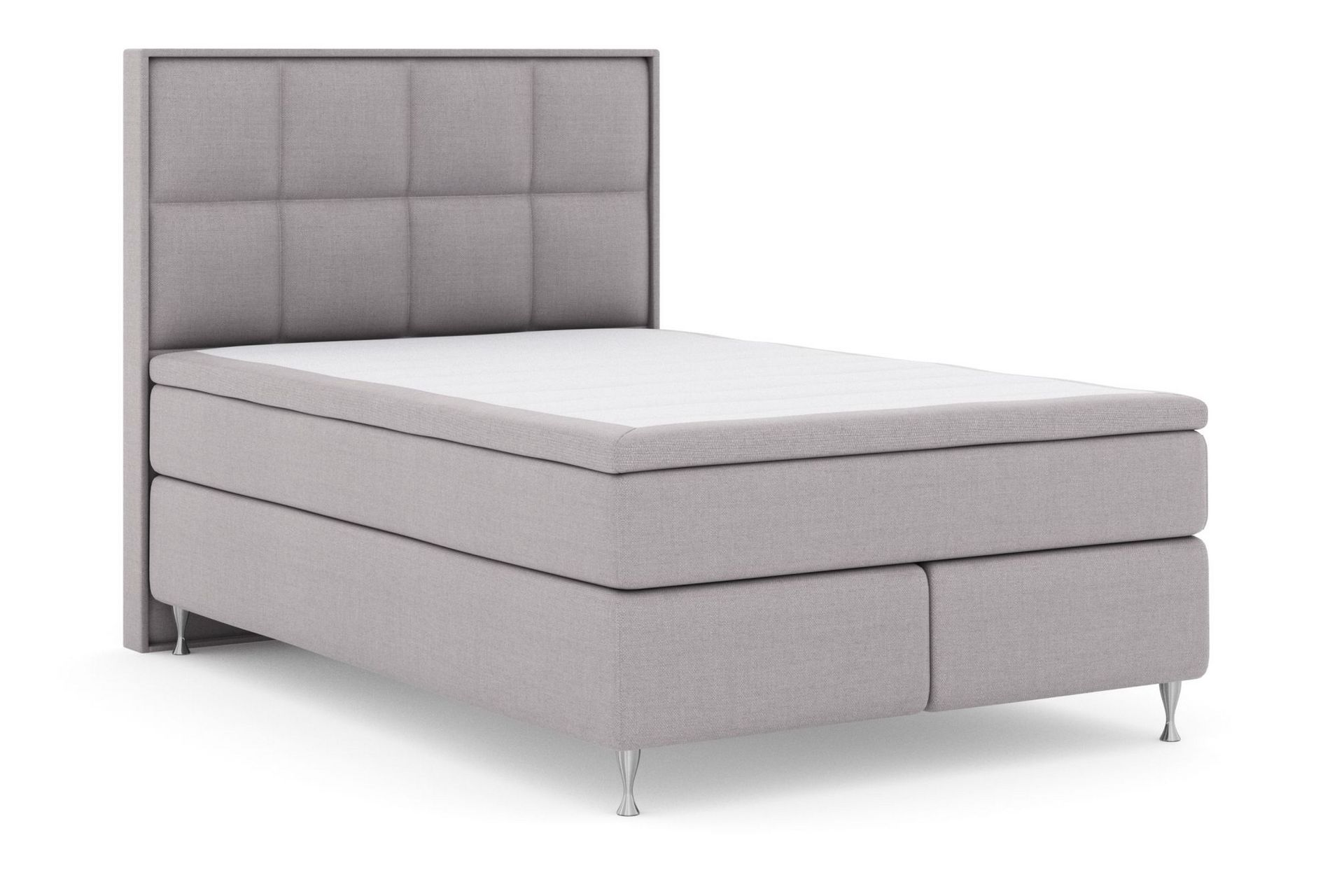 Select No 5 Komplet Sengepakke 140x200 Fast Watergel - Lysegrå/Sølv - Møbler - Senge - Komplet sengepakke