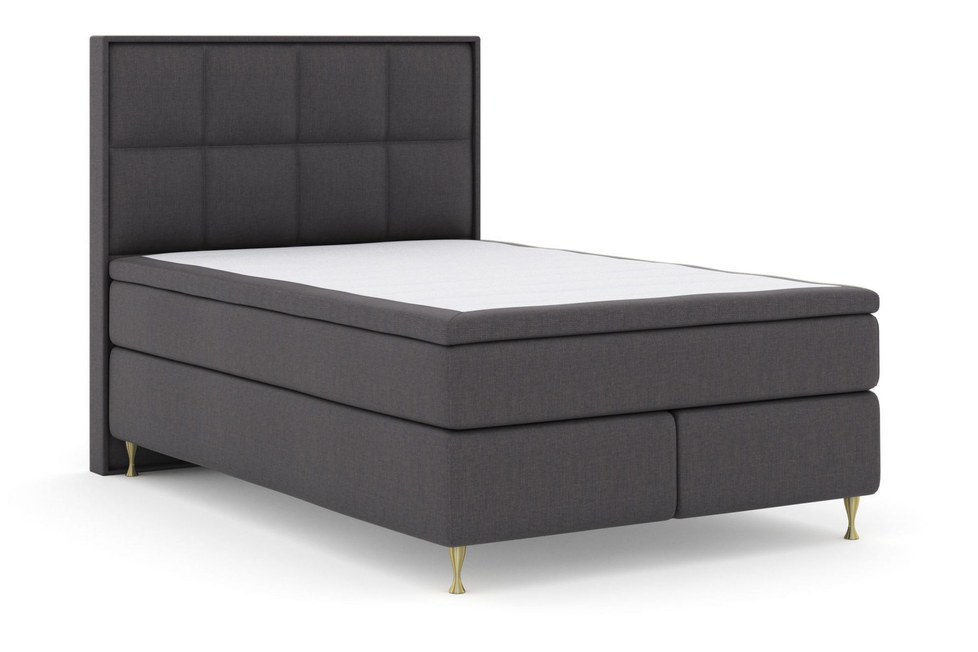 Select No 5 Komplet Sengepakke 140x200 Fast Watergel - Mørkegrå/Guld - Møbler - Senge - Komplet sengepakke