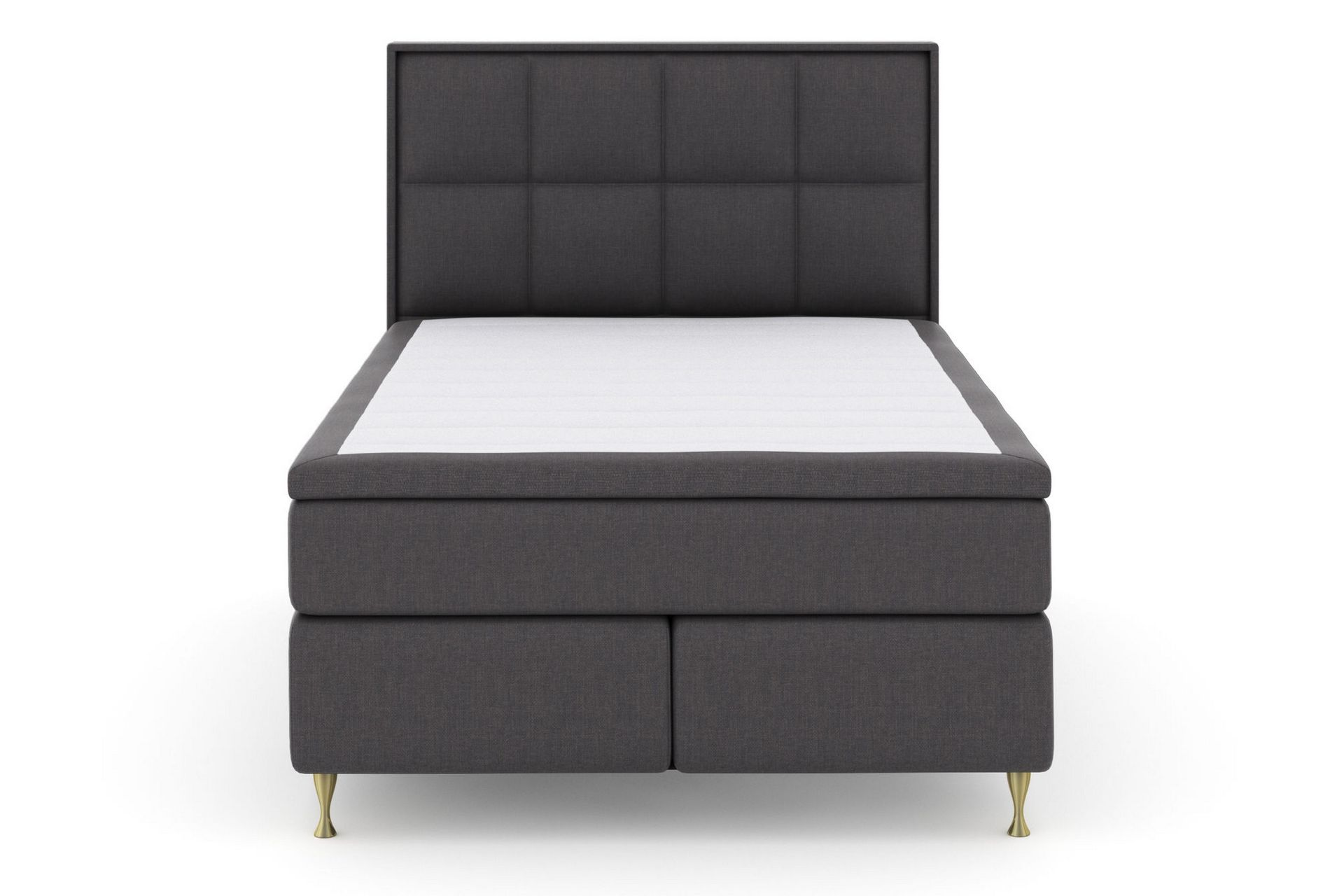 Select No 5 Komplet Sengepakke 140x200 Fast Watergel - Mørkegrå/Guld - Møbler - Senge - Komplet sengepakke