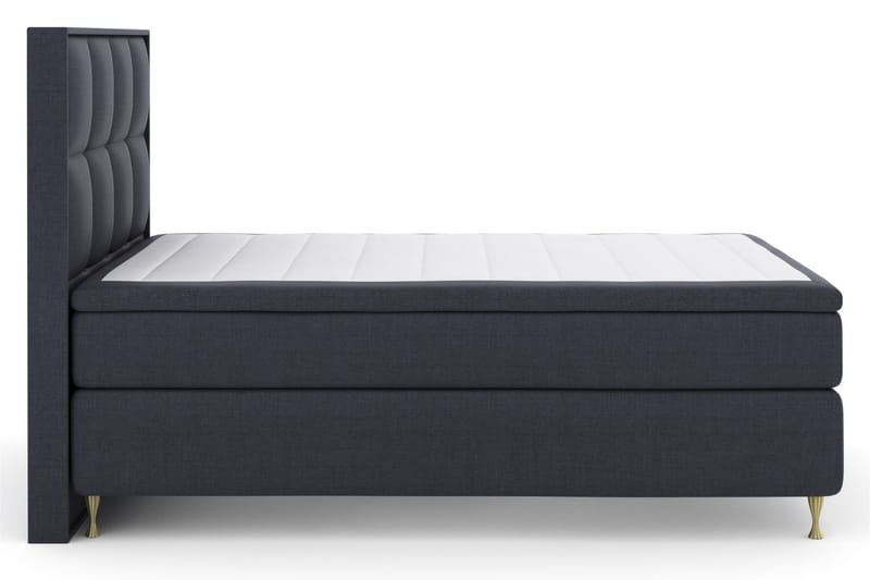 Select No 5 Komplet Sengepakke 140x200 Fast/Medium Latex - Blå/Guld - Møbler - Senge - Komplet sengepakke