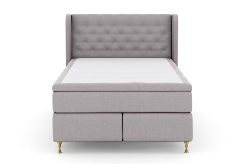 Select No 5 Komplet Sengepakke 140x200 Fast/Medium Latex - Lysegrå/Guld - Møbler - Senge - Kontinentalsenge