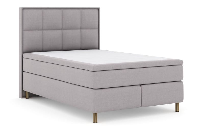 Select No 5 Komplet Sengepakke 140x200 Fast/Medium Latex - Lysegrå/Kobber - Møbler - Senge - Kontinentalsenge