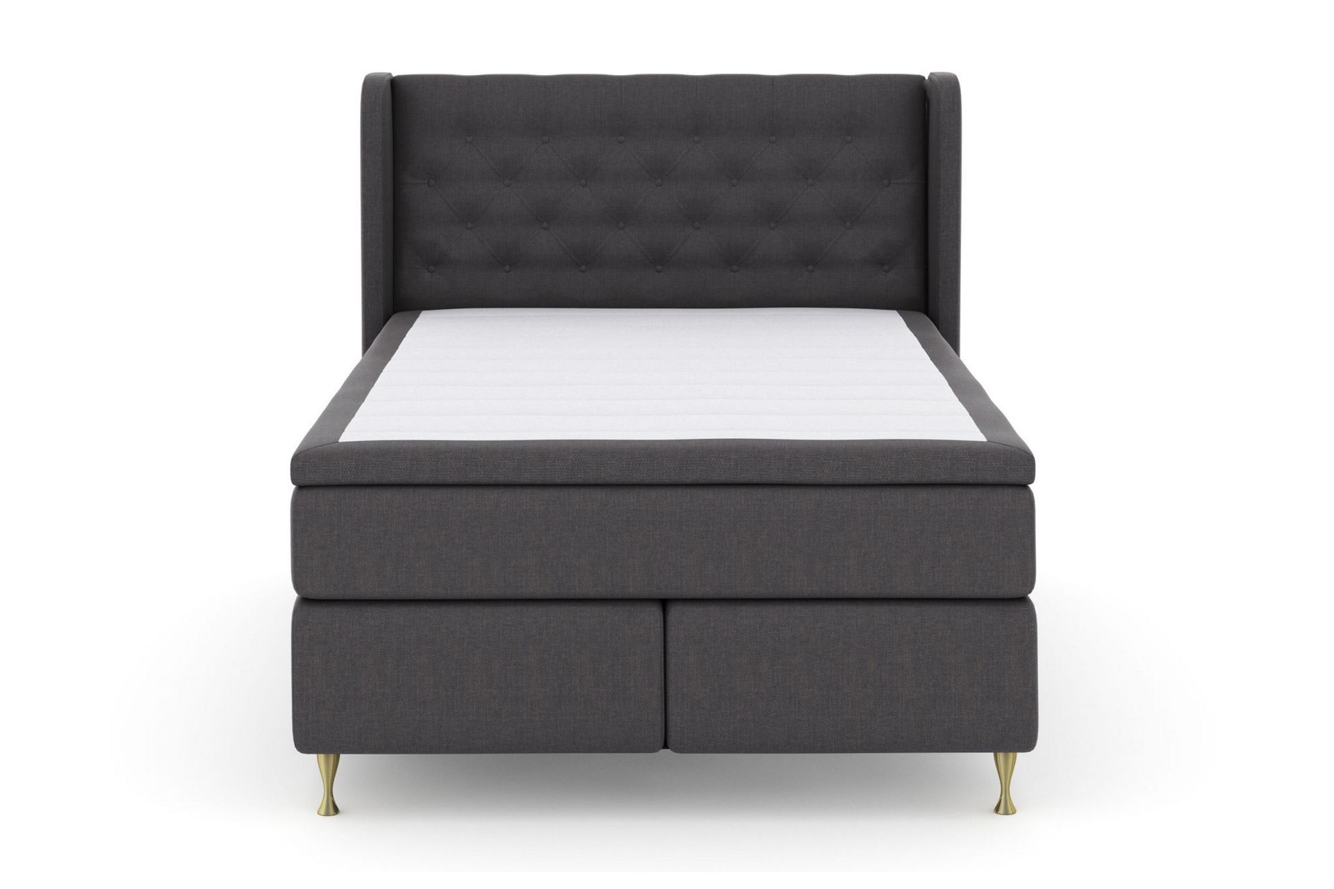 Select No 5 Komplet Sengepakke 140x200 Fast/Medium Latex - Mørkegrå/Guld - Møbler - Senge - Komplet sengepakke