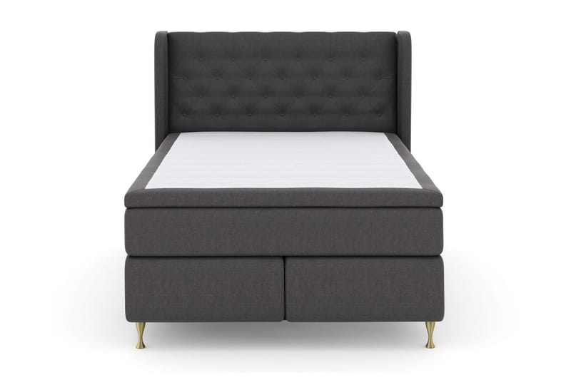 Select No 5 Komplet Sengepakke 140x200 Fast/Medium Latex - Mørkegrå/Guld - Møbler - Senge - Komplet sengepakke