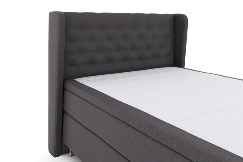 Select No 5 Komplet Sengepakke 140x200 Fast/Medium Latex - Mørkegrå/Guld - Møbler - Senge - Kontinentalsenge