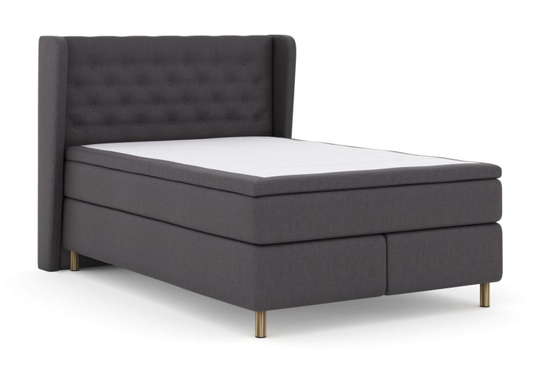 Select No 5 Komplet Sengepakke 140x200 Fast/Medium Latex - Mørkegrå/Kobber - Møbler - Senge - Kontinentalsenge