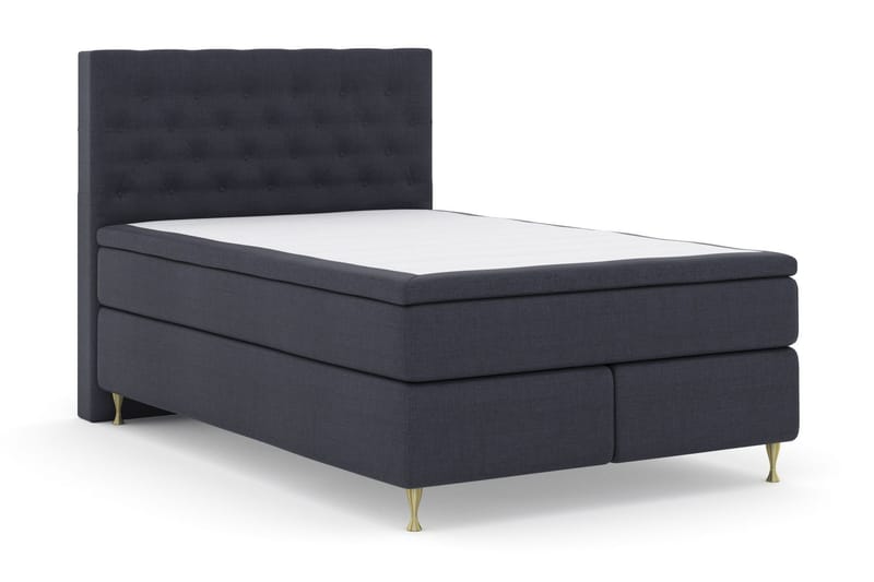 Select No 5 Komplet Sengepakke 140x200 Fast/Medium Watergel - Blå/Guld - Møbler - Senge - Komplet sengepakke