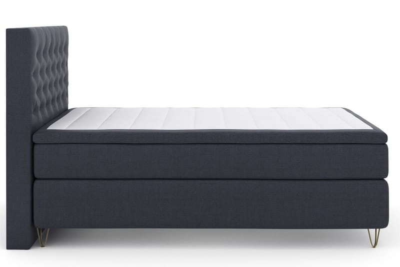 Select No 5 Komplet Sengepakke 140x200 Fast/Medium Watergel - Blå/Metal V-form - Møbler - Senge - Komplet sengepakke