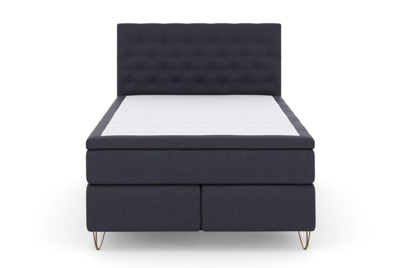 Select No 5 Komplet Sengepakke 140x200 Fast/Medium Watergel - Blå/Metal V-form - Møbler - Senge - Komplet sengepakke