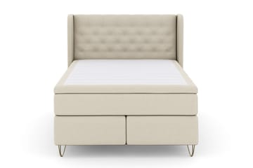 Select No 5 Komplet Sengepakke 140x200 Medium Latex - Beige/Metal V-form - Møbler - Senge - Komplet sengepakke