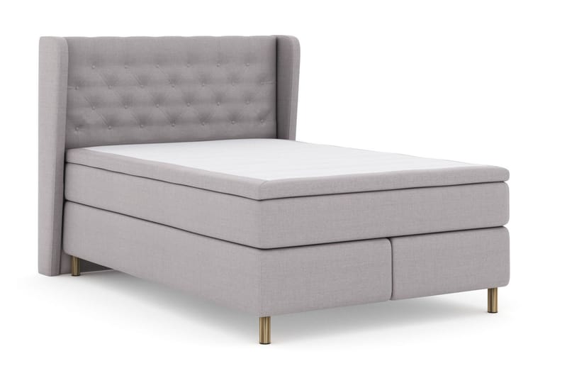 Select No 5 Komplet Sengepakke 140x200 Medium Latex - Lysegrå/Kobber - Møbler - Senge - Komplet sengepakke