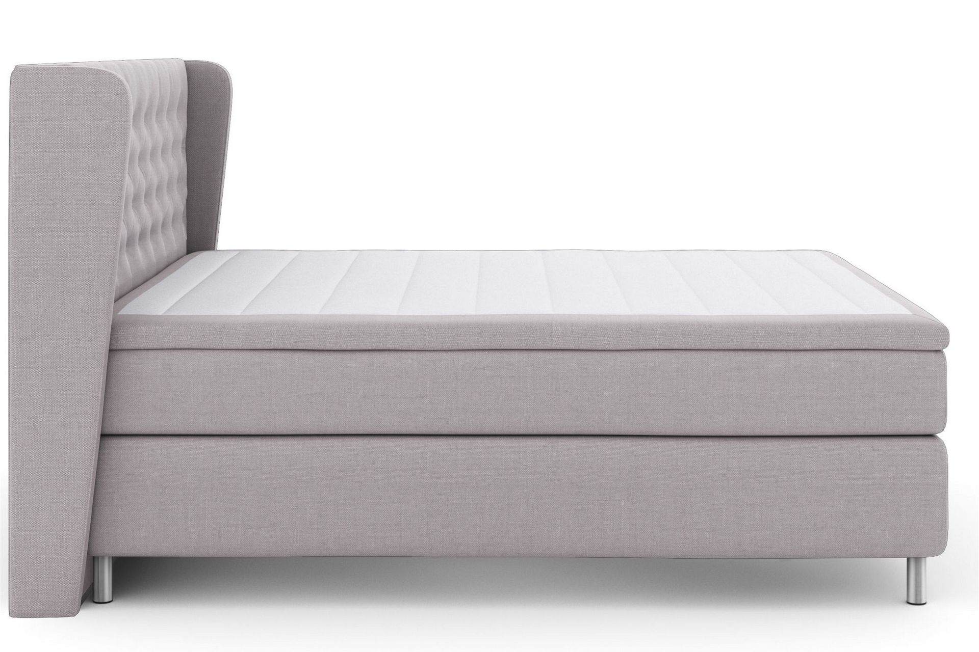 Select No 5 Komplet Sengepakke 160x200 Fast/Medium Latex - Lysegrå/Metal - Møbler - Senge - Komplet sengepakke