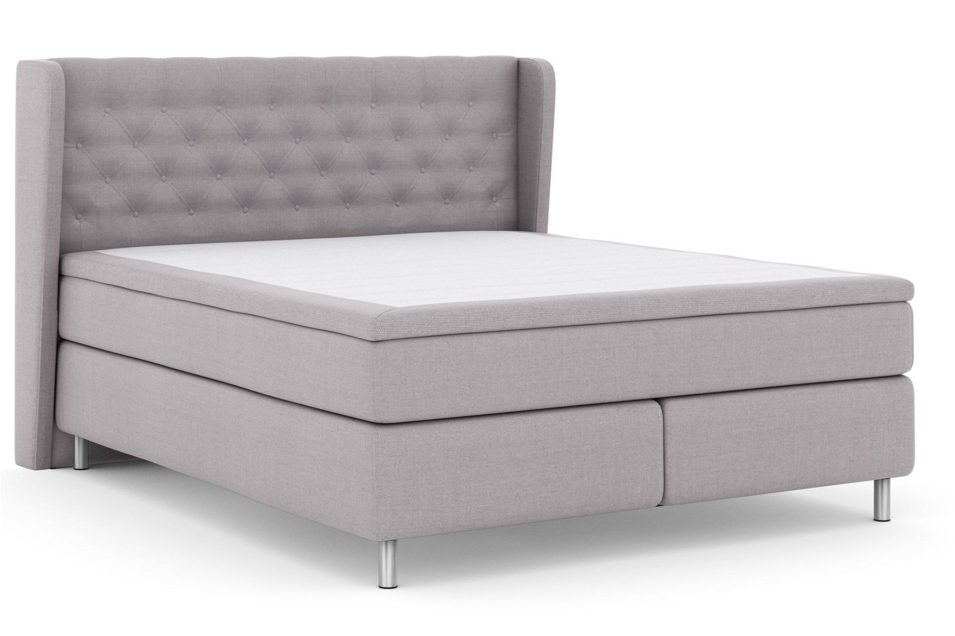 Select No 5 Komplet Sengepakke 160x200 Fast/Medium Latex - Lysegrå/Metal - Møbler - Senge - Komplet sengepakke