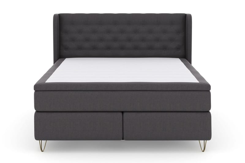 Select No 5 Komplet Sengepakke 160x200 Fast/Medium Latex - Mørkegrå/Metal V-form - Møbler - Senge - Kontinentalsenge