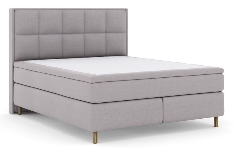 Select No 5 Komplet Sengepakke 160x200 Fast/Medium Watergel - Lysegrå/Kobber - Møbler - Senge - Kontinentalsenge