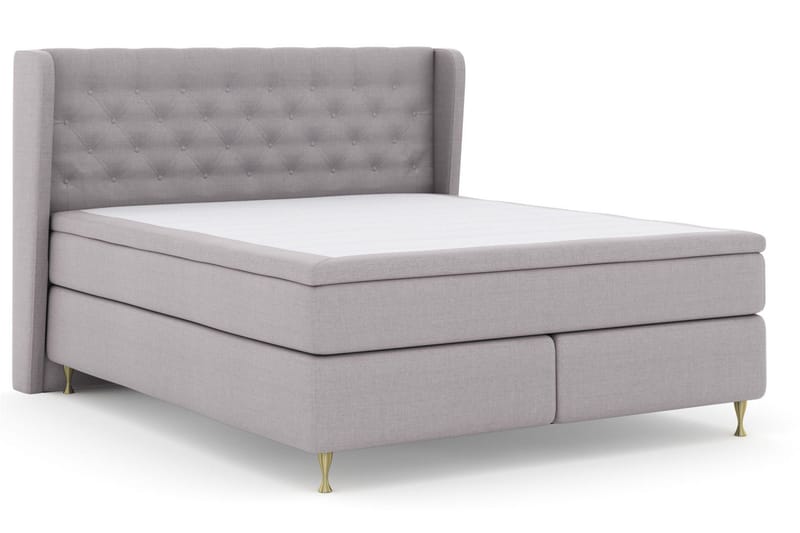 Select No 5 Komplet Sengepakke 160x200 Medium Watergel - Lysegrå/Guld - Møbler - Senge - Kontinentalsenge