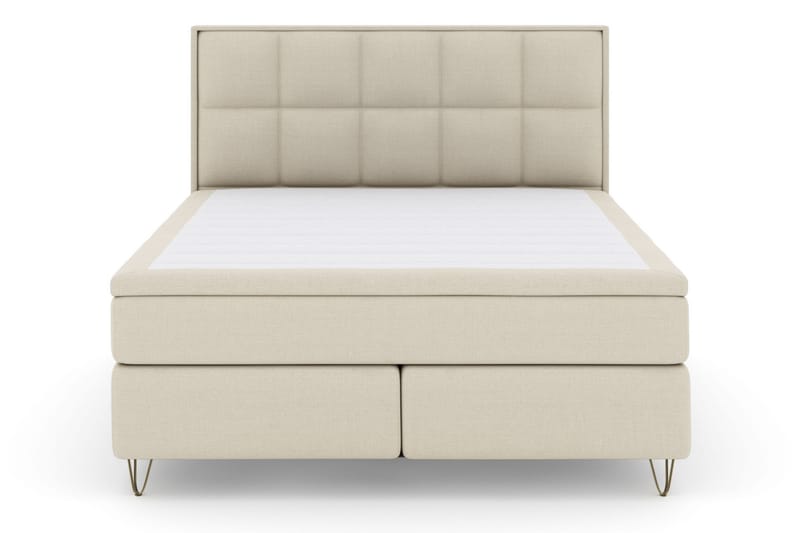 Select No 5 Komplet Sengepakke 180x200 Fast Latex - Beige/Metal V-form - Møbler - Senge - Komplet sengepakke