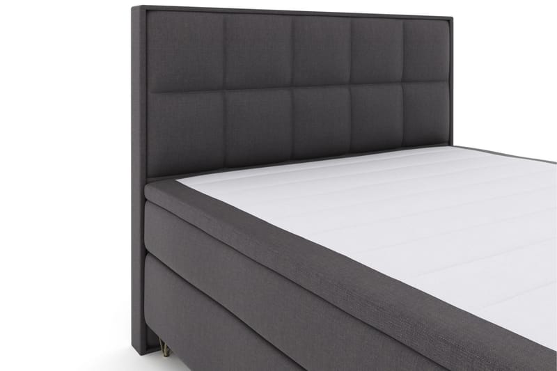 Select No 5 Komplet Sengepakke 180x200 Fast Latex - Mørkegrå/Metal V-form - Møbler - Senge - Komplet sengepakke