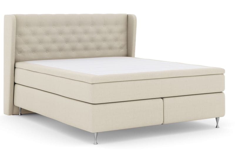 Select No 5 Komplet Sengepakke 180x200 Fast Watergel - Beige/Sølv - Møbler - Senge - Kontinentalsenge