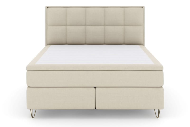 Select No 5 Komplet Sengepakke 180x200 Fast/Medium Latex - Beige/Metal V-form - Møbler - Senge - Kontinentalsenge