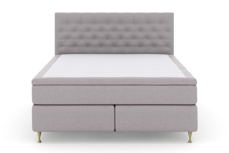 Select No 5 Komplet Sengepakke 180x200 Fast/Medium Latex - Lysegrå/Guld - Møbler - Senge - Kontinentalsenge