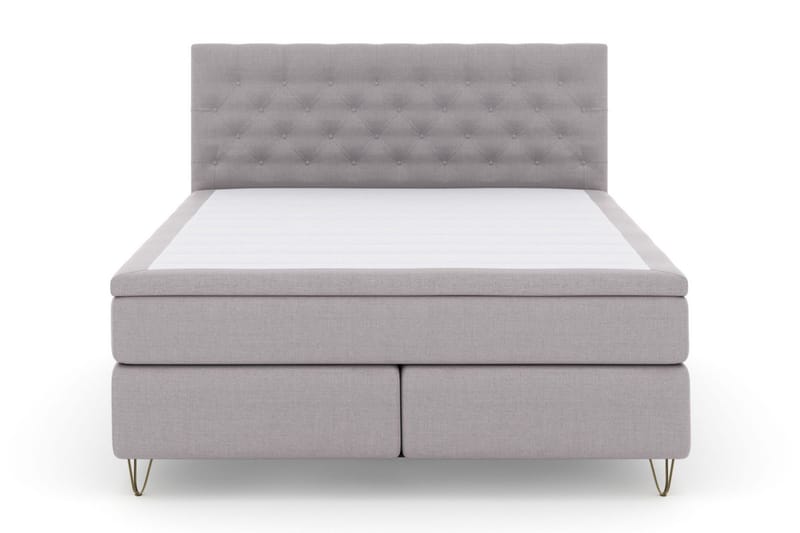 Select No 5 Komplet Sengepakke 180x200 Fast/Medium Latex - Lysegrå/Metal V-form - Møbler - Senge - Kontinentalsenge