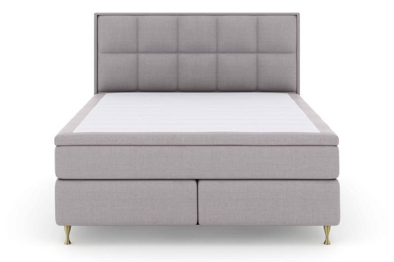 Select No 5 Komplet Sengepakke 180x200 Medium Latex - Lysegrå/Guld - Møbler - Senge - Komplet sengepakke