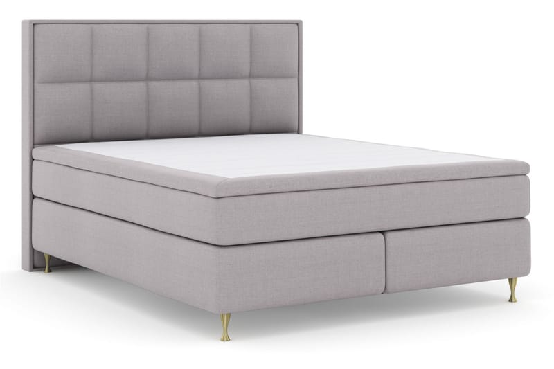 Select No 5 Komplet Sengepakke 180x200 Medium Latex - Lysegrå/Guld - Møbler - Senge - Komplet sengepakke
